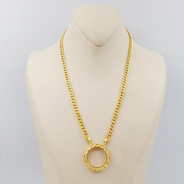 21K Frame Necklace Made of 21K Yellow Gold by Saeed Jewelry-25512