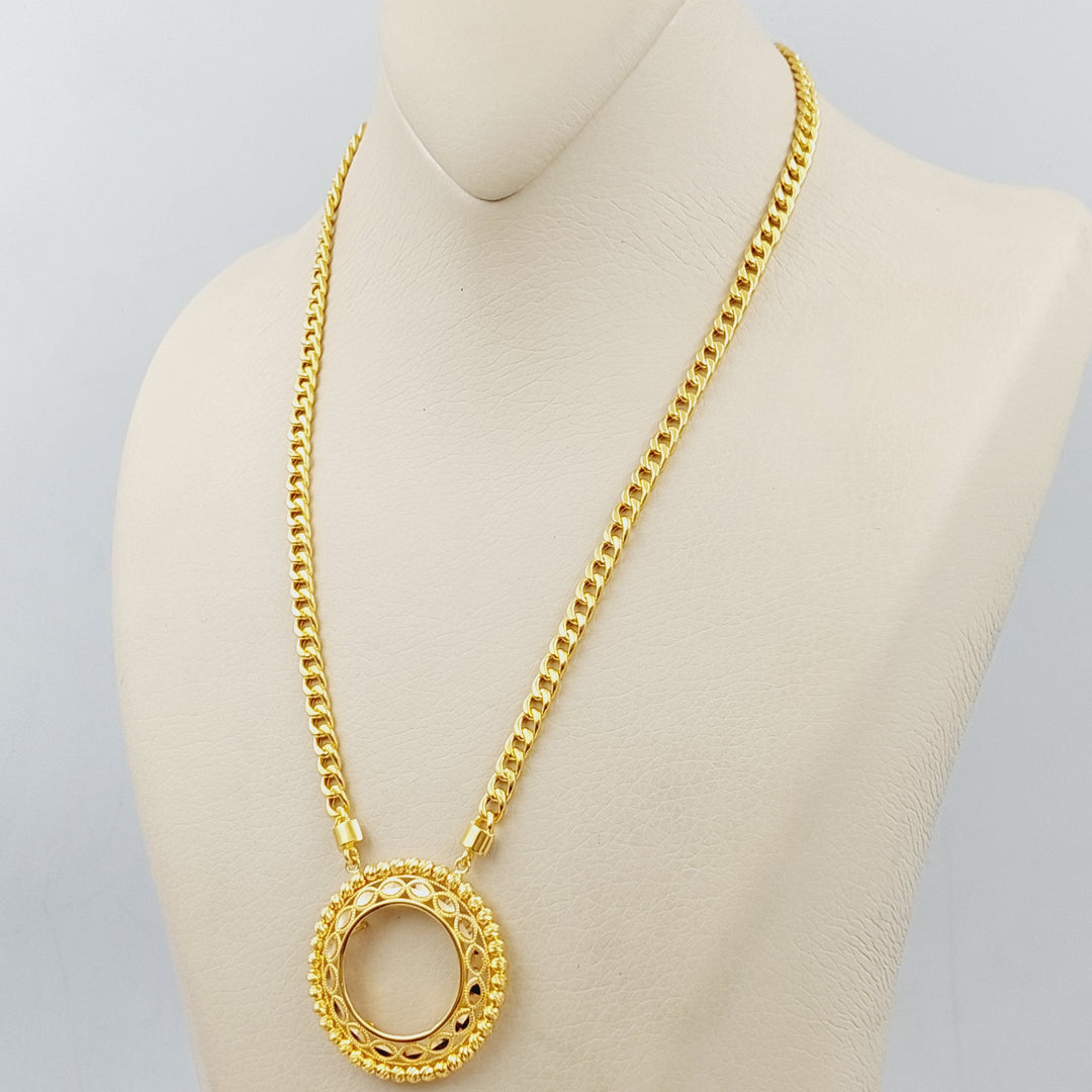 21K Gold Frame Necklace by Saeed Jewelry - Image 3