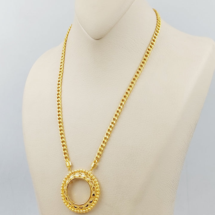 21K Gold Frame Necklace by Saeed Jewelry - Image 3