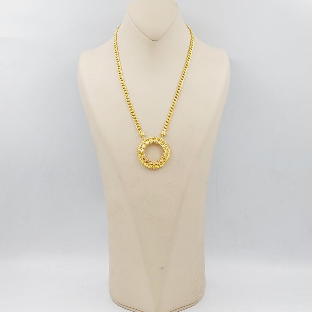 21K Gold Frame Necklace by Saeed Jewelry - Image 4