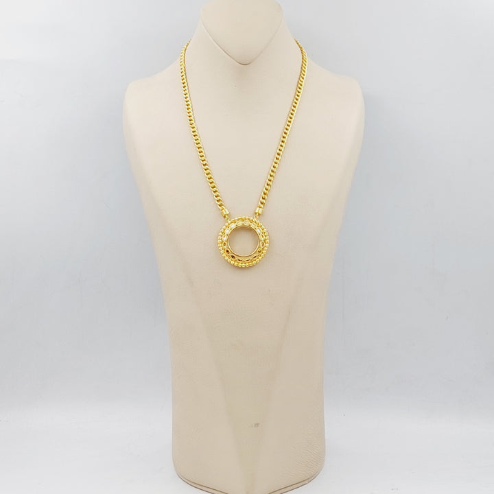 21K Gold Frame Necklace by Saeed Jewelry - Image 4