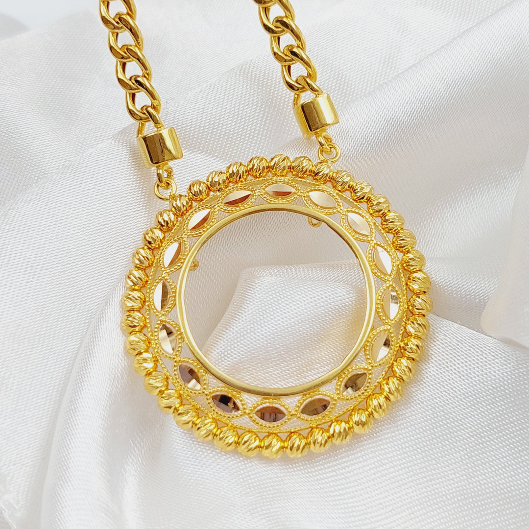 21K Gold Frame Necklace by Saeed Jewelry - Image 5