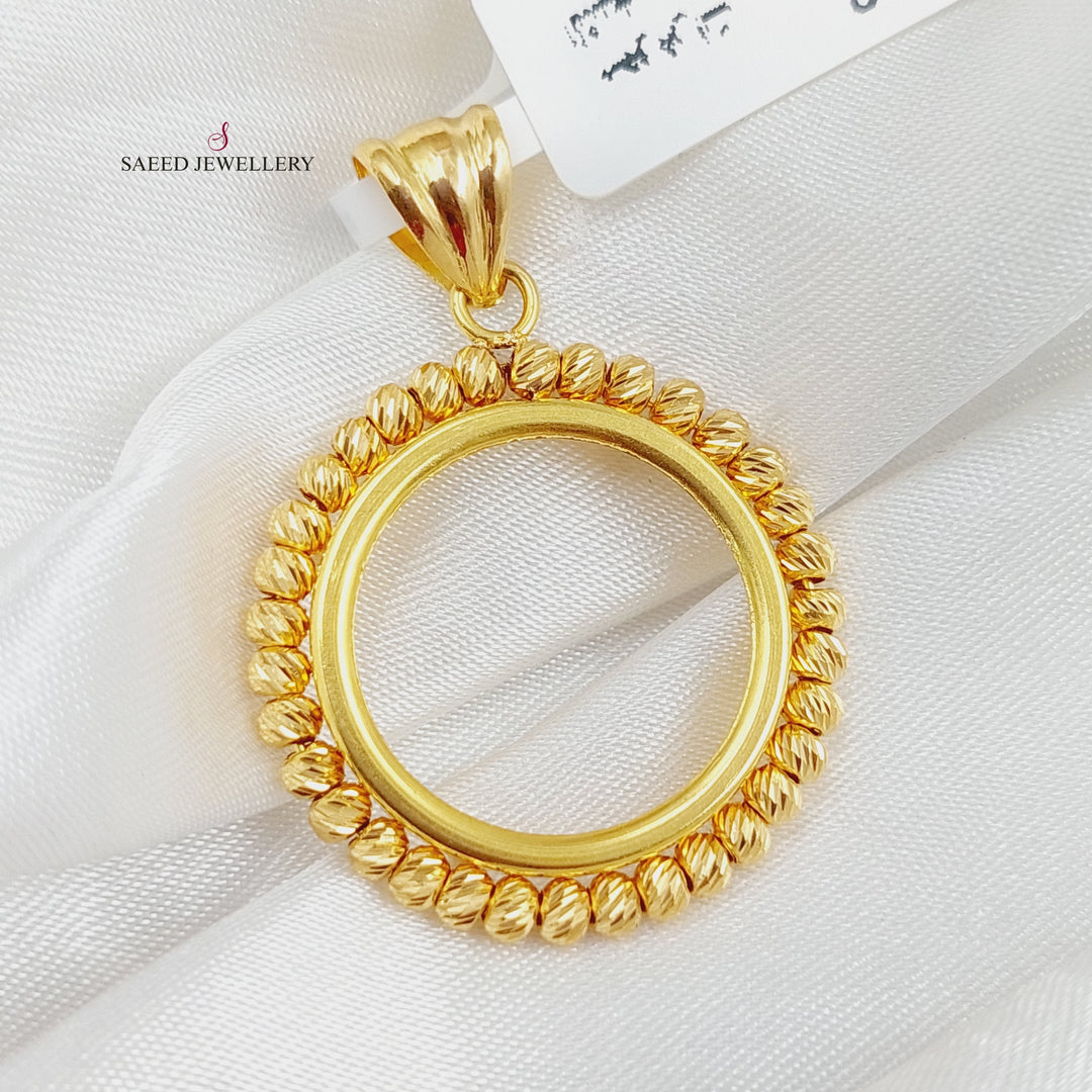 21K Frame Pendant Made of 21K Yellow Gold by Saeed Jewelry-27328