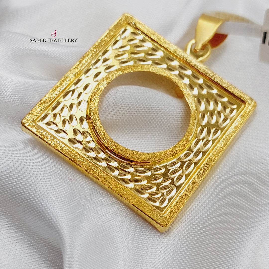 21K Gold Frame Pendant by Saeed Jewelry - Image 4