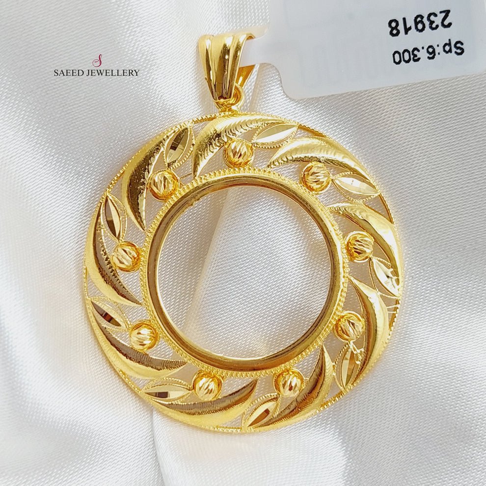 21K Gold Frame Pendant by Saeed Jewelry - Image 4