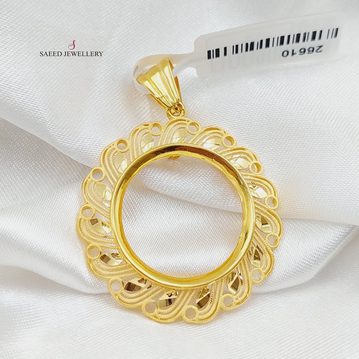 21K Gold Frame Pendant by Saeed Jewelry - Image 3