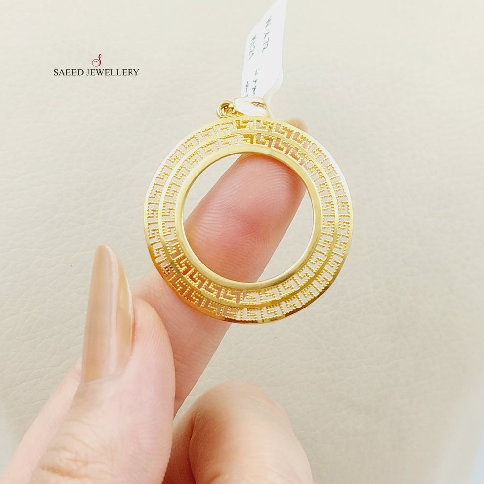 21K Frame's Pendant Made of 21K Yellow Gold by Saeed Jewelry-26611