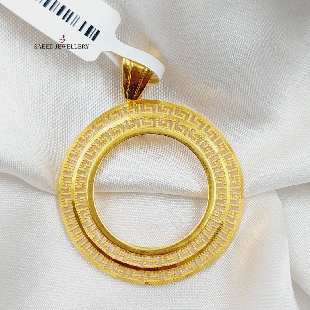 21K Frame's Pendant Made of 21K Yellow Gold by Saeed Jewelry-26611