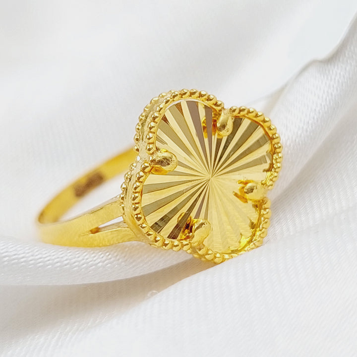 21K Gold 21K Clover Ring by Saeed Jewelry - Image 1