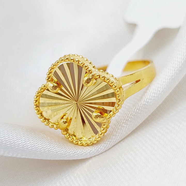 21K Gold 21K Clover Ring by Saeed Jewelry - Image 3