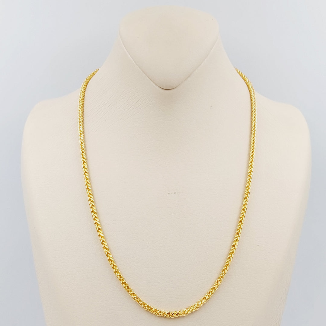 21K Gold 50cm Franco Medium Thickness Chain by Saeed Jewelry - Image 1