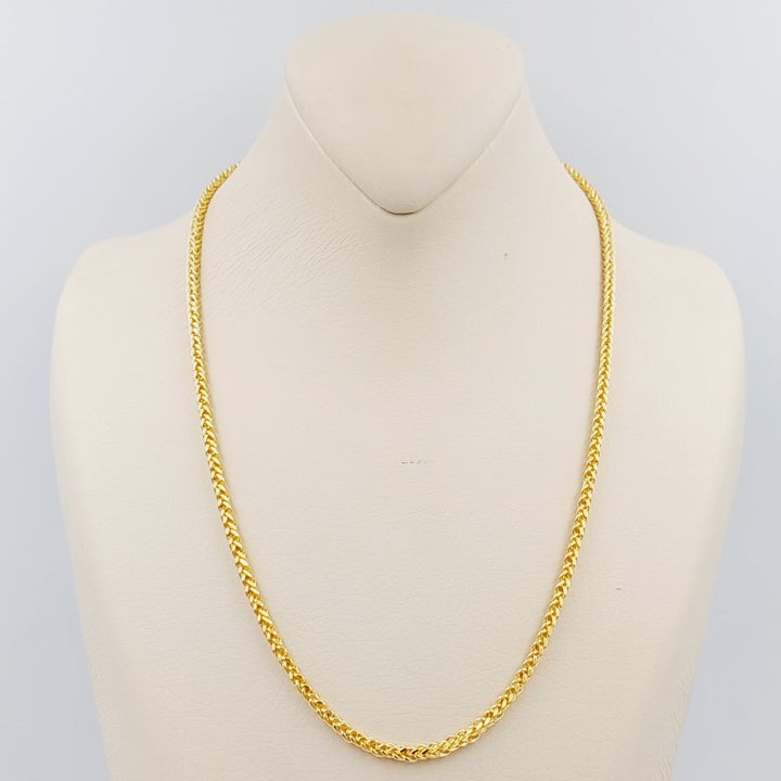 21K Gold 50cm Franco Medium Thickness Chain by Saeed Jewelry - Image 1