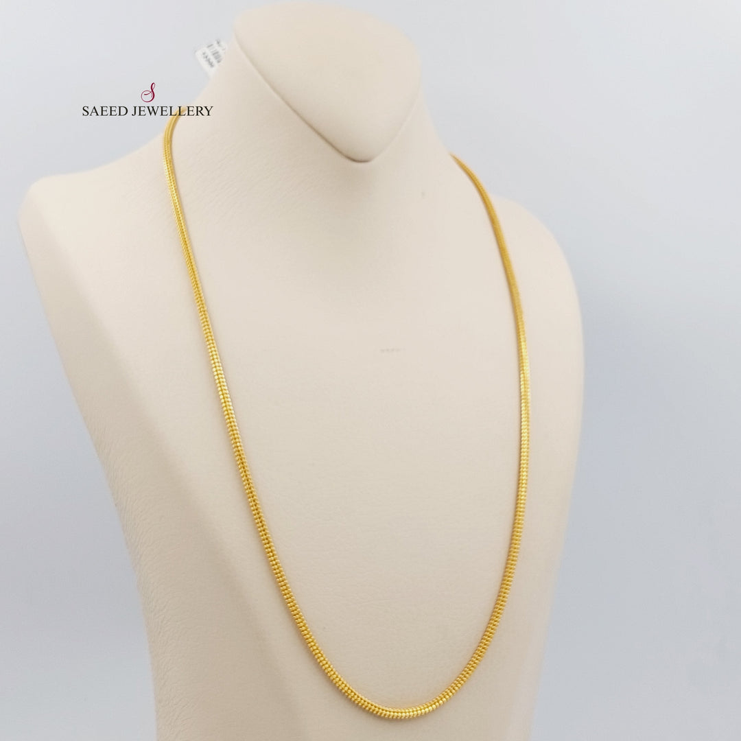 21K Gold 60cm Malaysian Bold Chain by Saeed Jewelry - Image 1