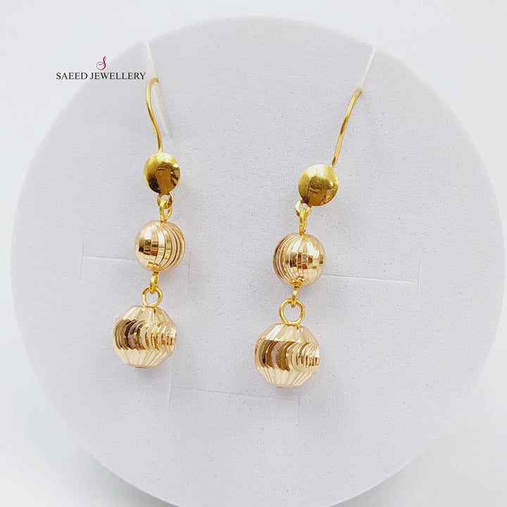 21K Gold Balls Earrings by Saeed Jewelry - Image 1