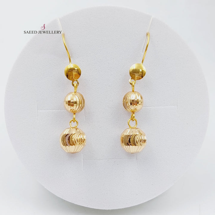 21K Gold Balls Earrings by Saeed Jewelry - Image 3