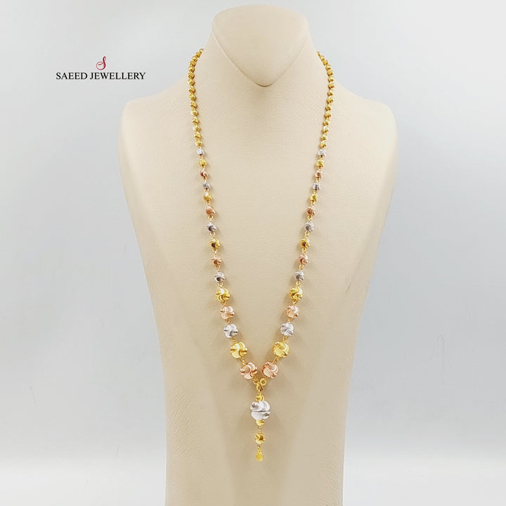 21K Gold Balls Necklace by Saeed Jewelry - Image 1