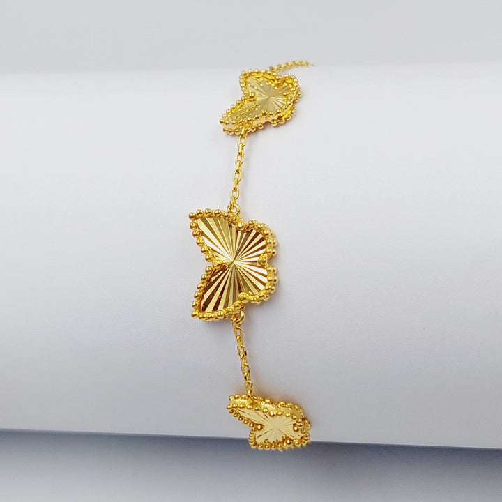 21K Gold Butterfly Bracelet by Saeed Jewelry - Image 5