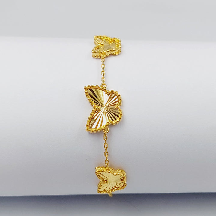 21K Gold Butterfly Bracelet by Saeed Jewelry - Image 7