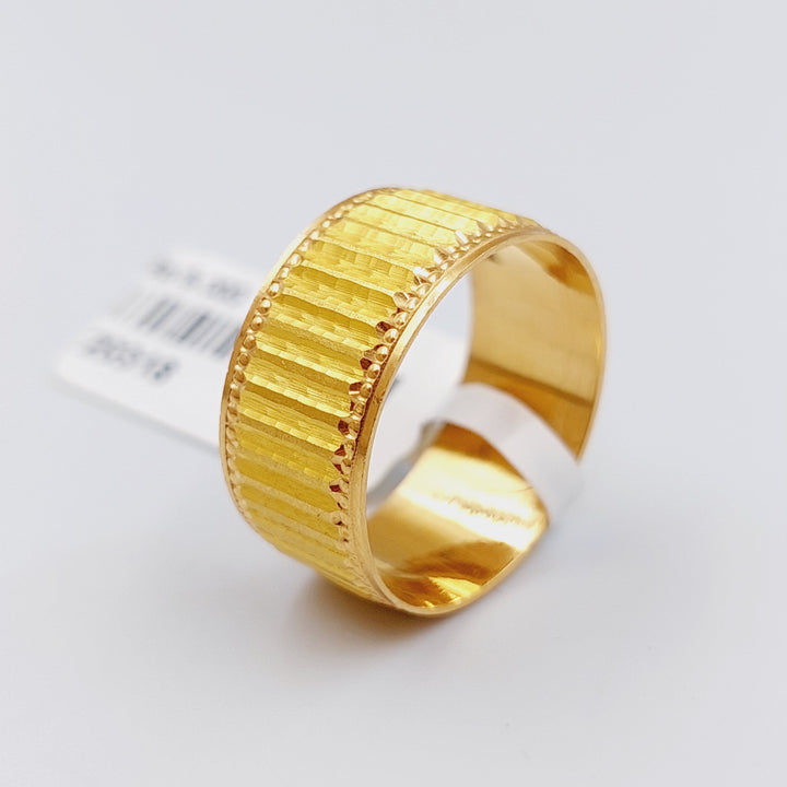 21K Gold CNC Wedding Ring by Saeed Jewelry - Image 5