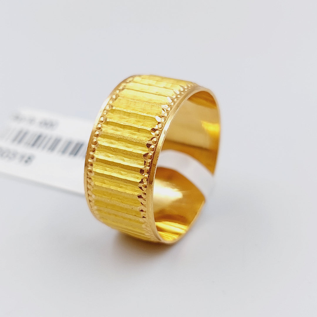 21K Gold CNC Wedding Ring by Saeed Jewelry - Image 7