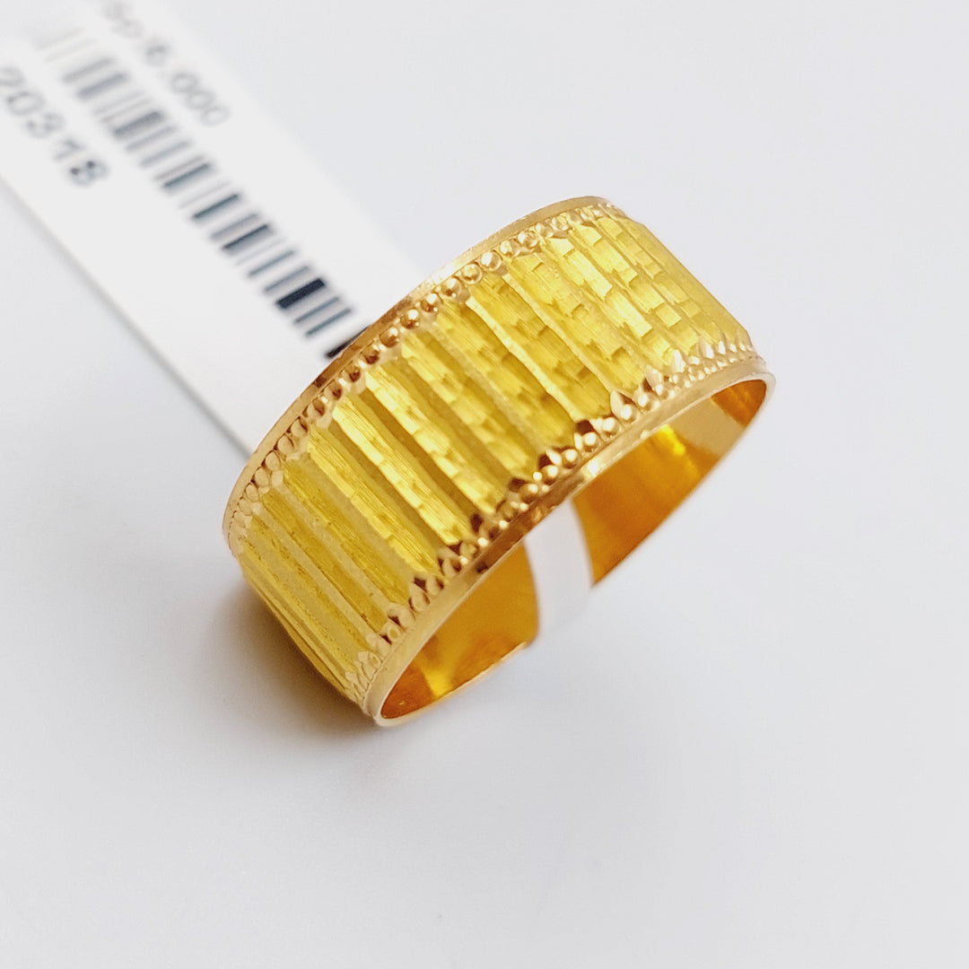 21K Gold CNC Wedding Ring by Saeed Jewelry - Image 11