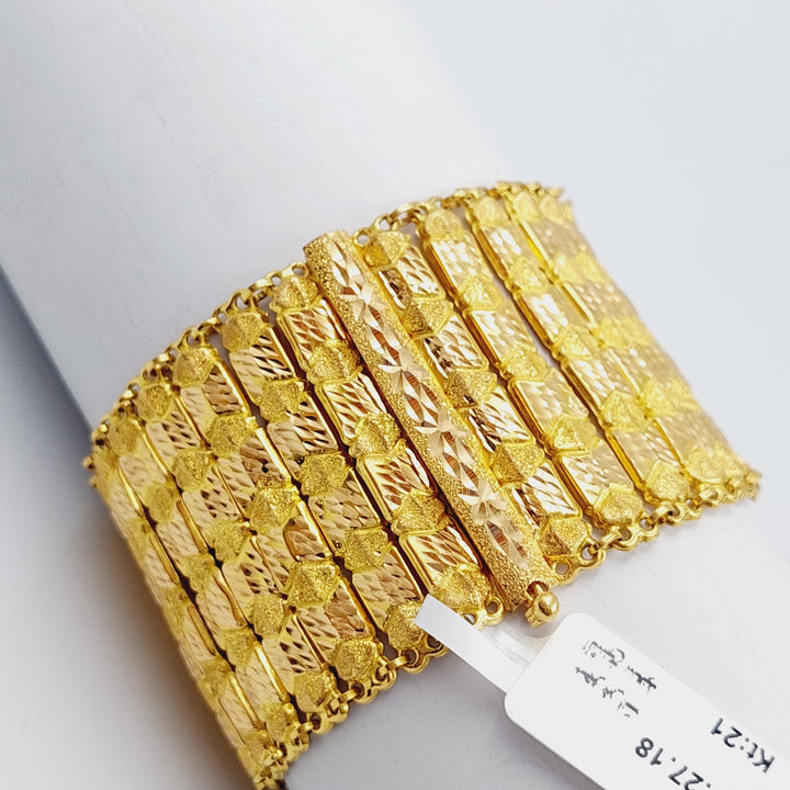 21K Gold Carpet Bracelet by Saeed Jewelry - Image 2