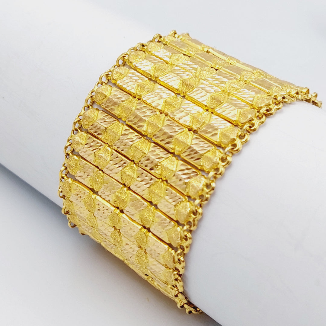 21K Gold Carpet Bracelet by Saeed Jewelry - Image 3