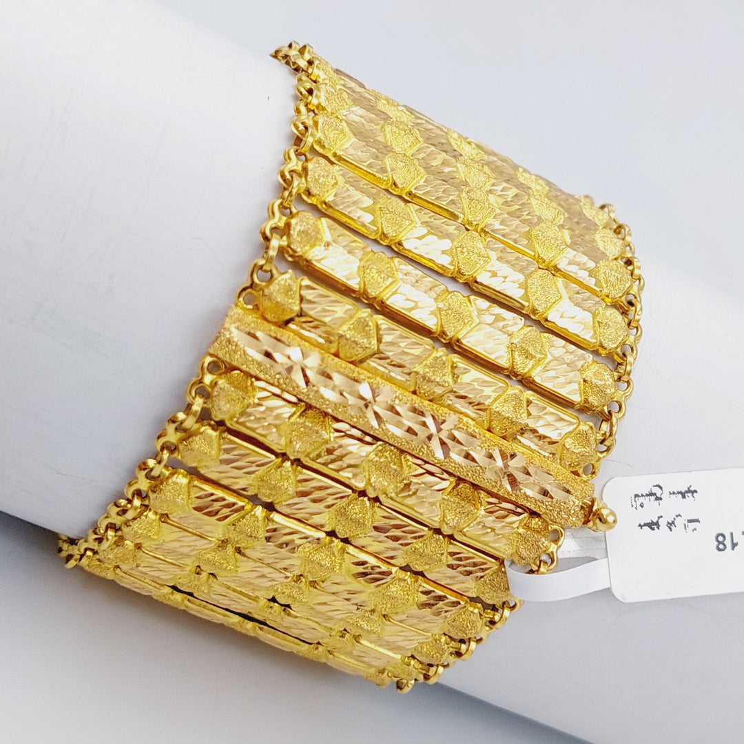 21K Gold Carpet Bracelet by Saeed Jewelry - Image 4