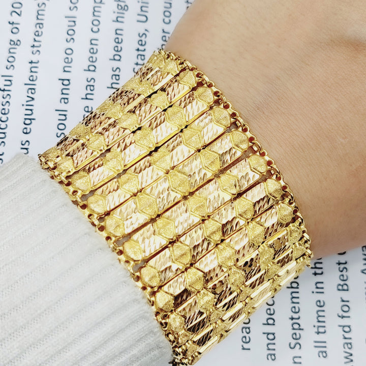 21K Gold Carpet Bracelet by Saeed Jewelry - Image 5