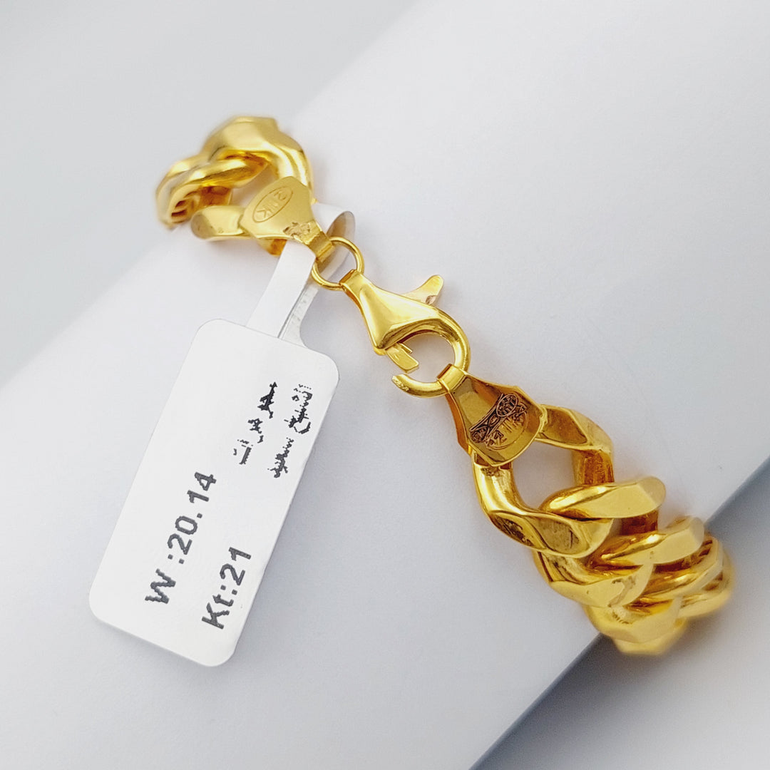 21K Gold Chain Bracelet by Saeed Jewelry - Image 2