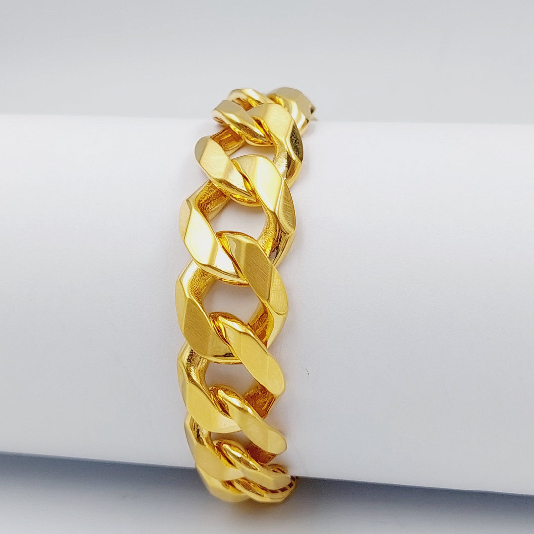 21K Gold Chain Bracelet by Saeed Jewelry - Image 4