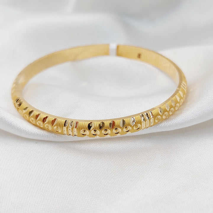 21K Gold Children's Bangle by Saeed Jewelry - Image 1