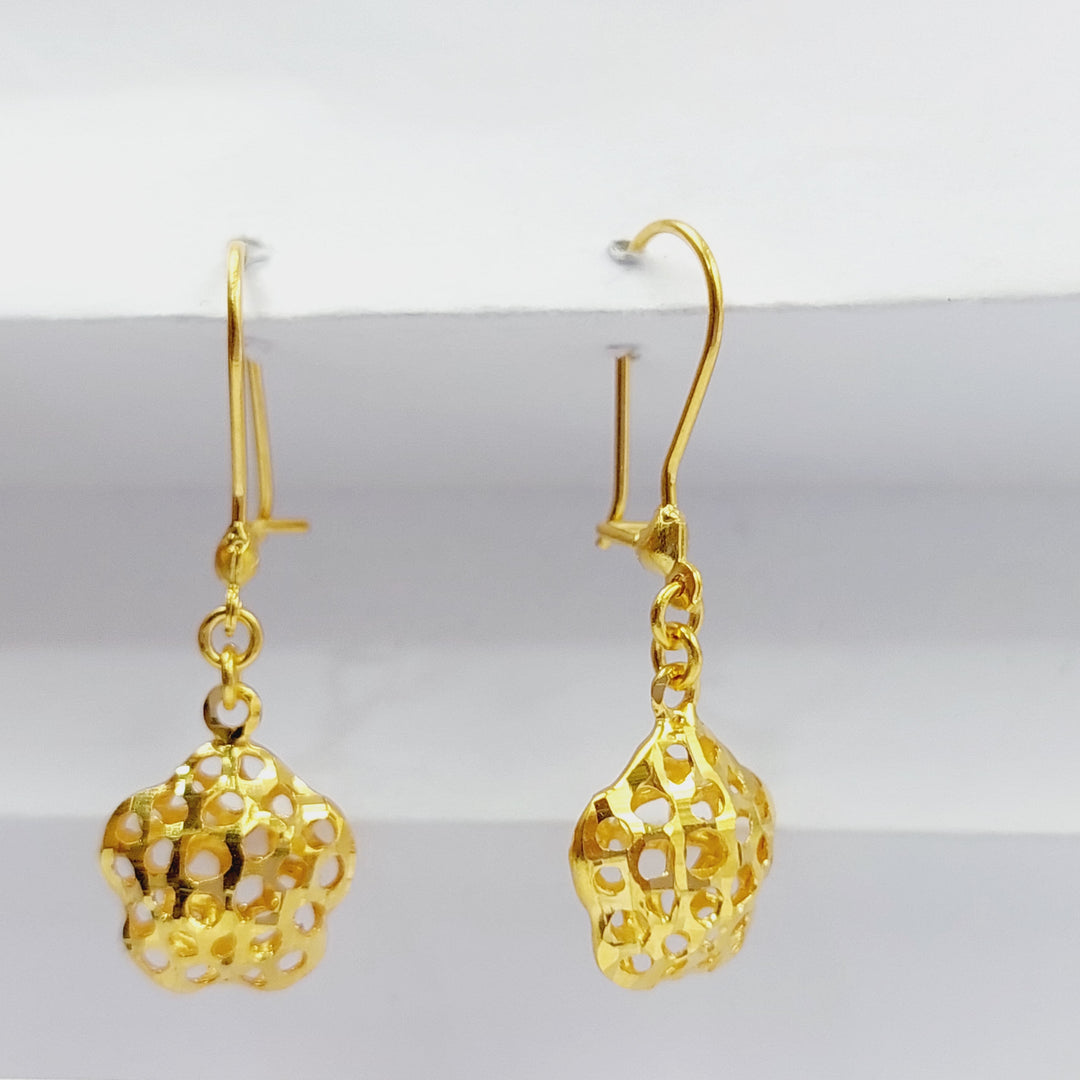 21K Gold Clover Earrings by Saeed Jewelry - Image 1