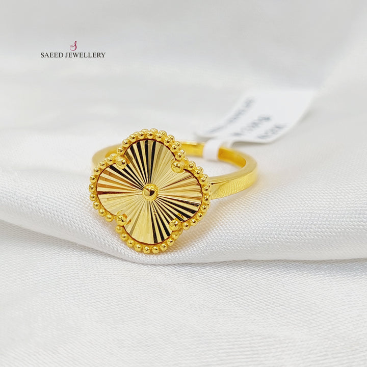 21K Gold Clover Ring by Saeed Jewelry - Image 1