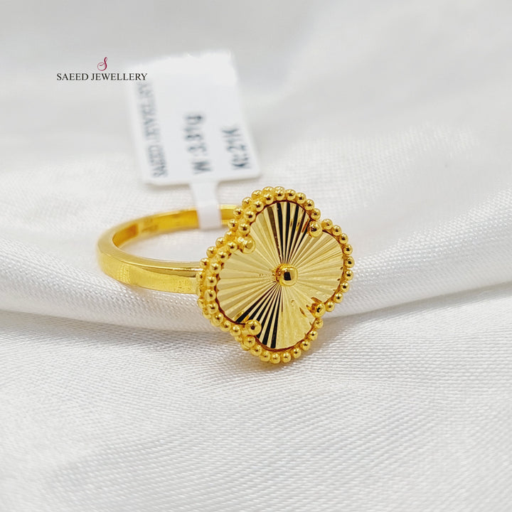 21K Gold Clover Ring by Saeed Jewelry - Image 2