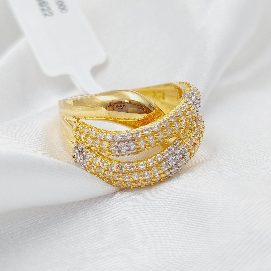 21K Gold Colorful Fancy Ring by Saeed Jewelry - Image 3