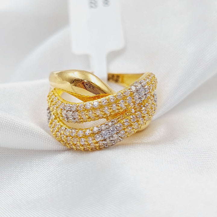 21K Gold Colorful Fancy Ring by Saeed Jewelry - Image 1