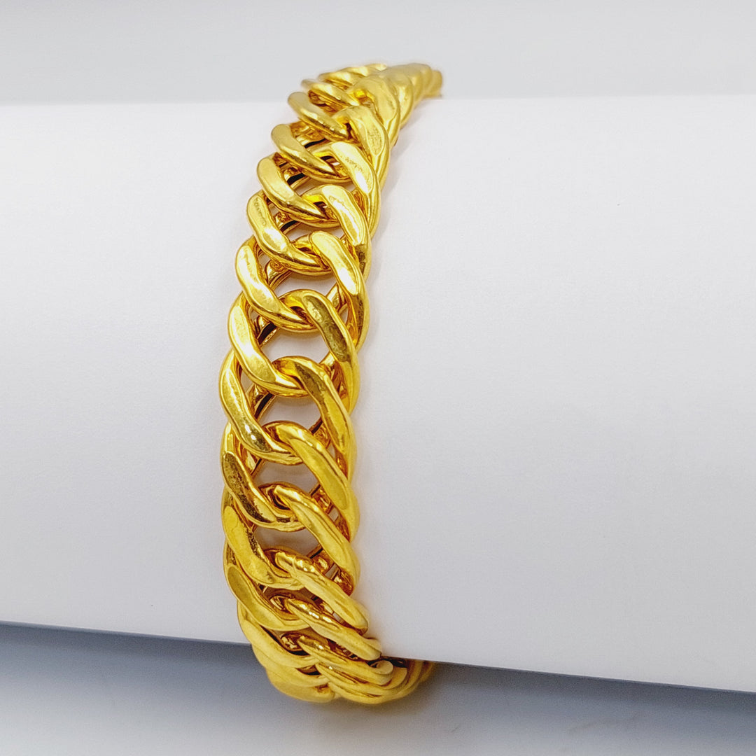 21K Gold Cuban Links Bracelet by Saeed Jewelry - Image 4