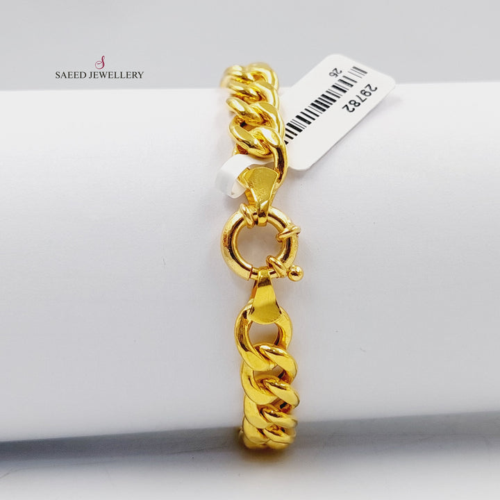 21K Gold Cuban Links Bracelet by Saeed Jewelry - Image 2