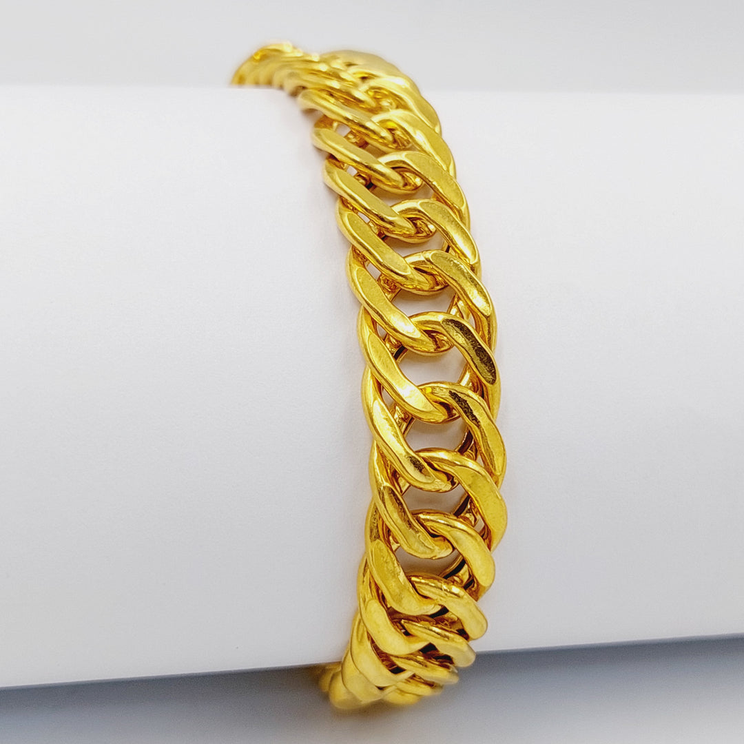 21K Gold Cuban Links Bracelet by Saeed Jewelry - Image 5