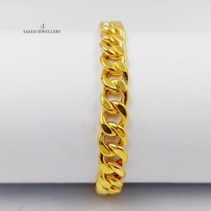 21K Gold Cuban Links Bracelet by Saeed Jewelry - Image 4