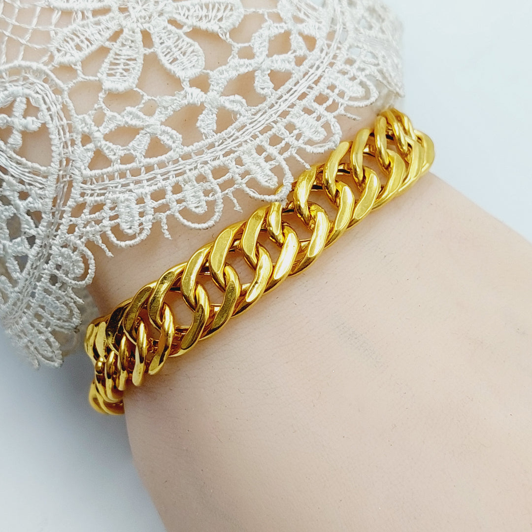 21K Gold Cuban Links Bracelet by Saeed Jewelry - Image 3