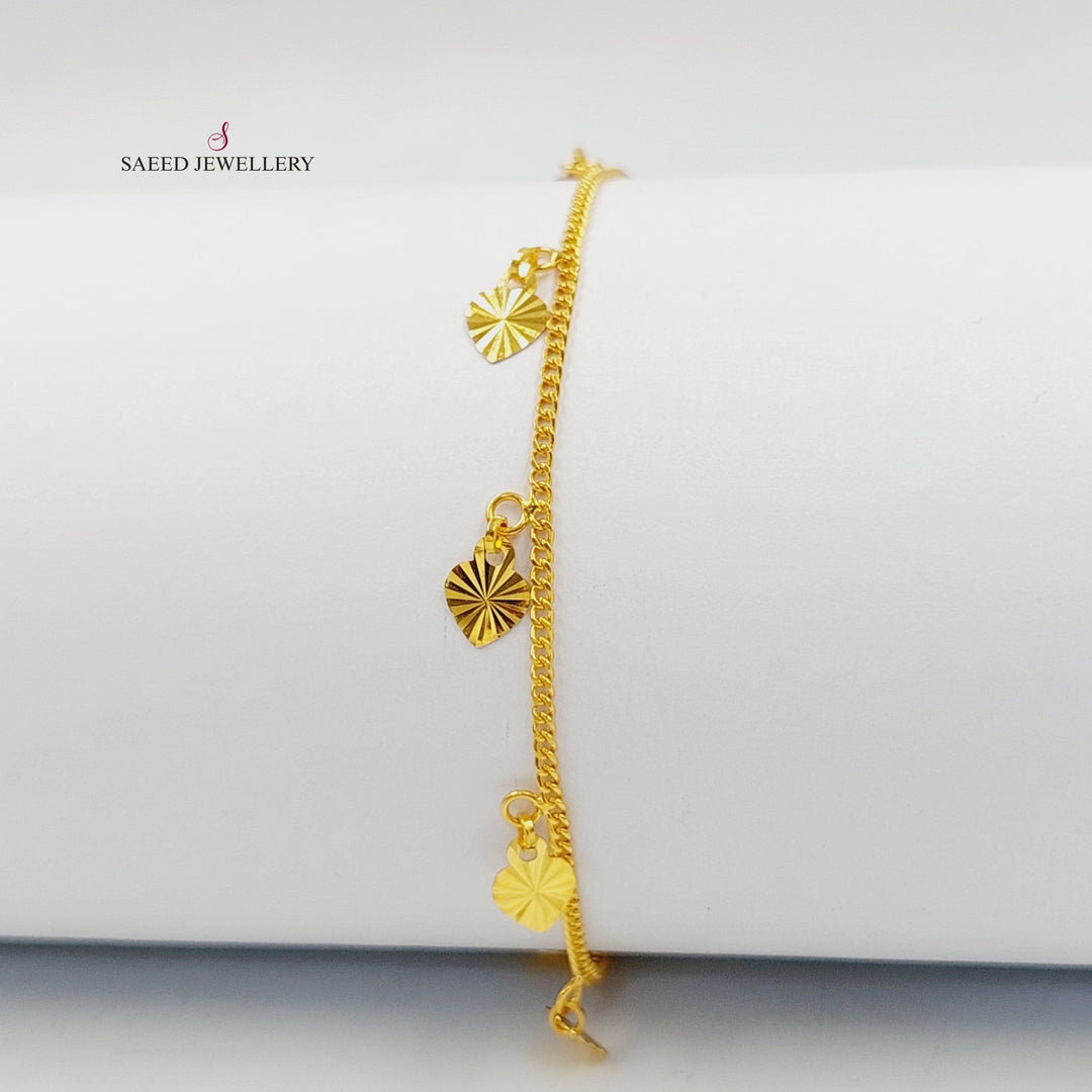 21K Gold Deluxe Dandash Bracelet by Saeed Jewelry - Image 3