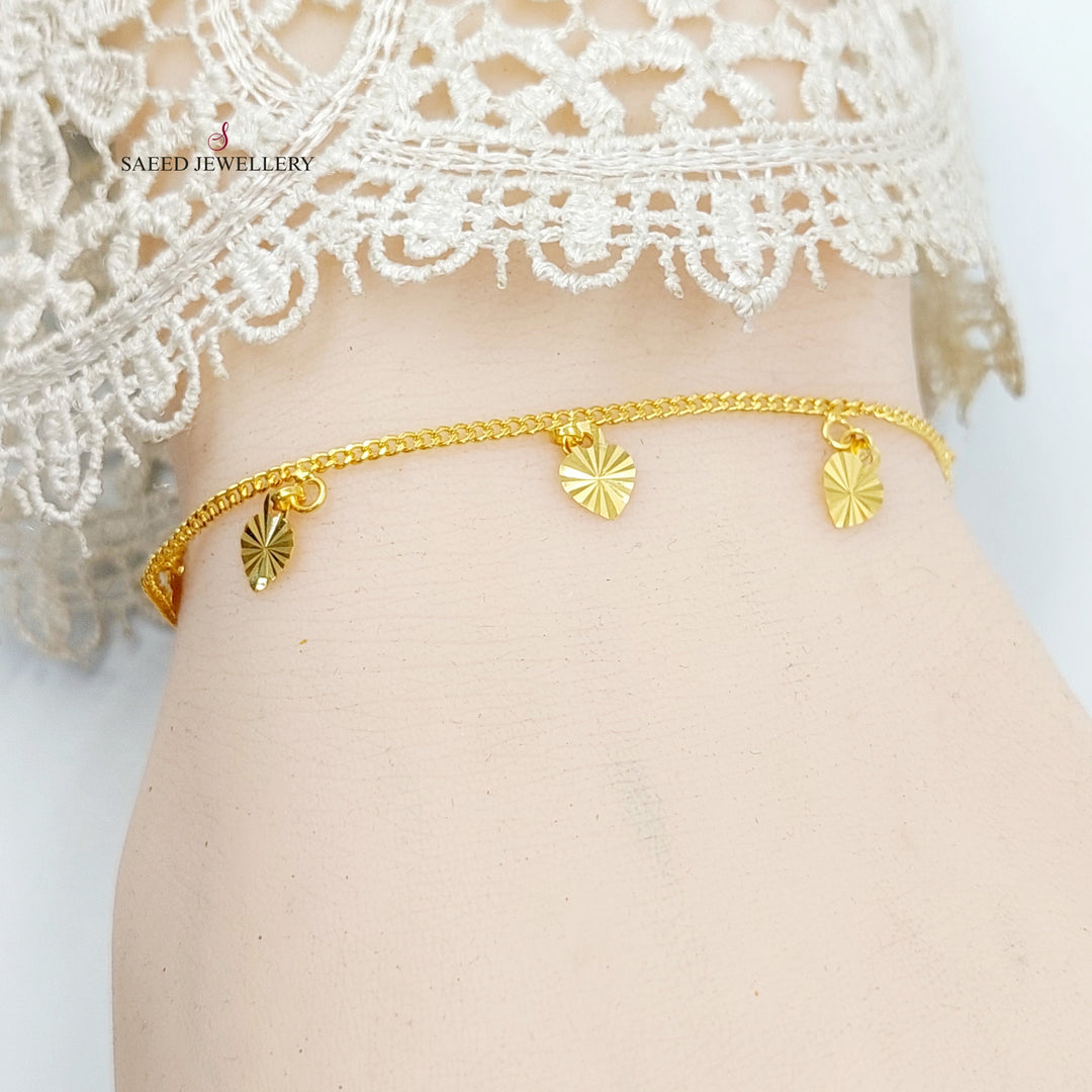 21K Gold Deluxe Dandash Bracelet by Saeed Jewelry - Image 5