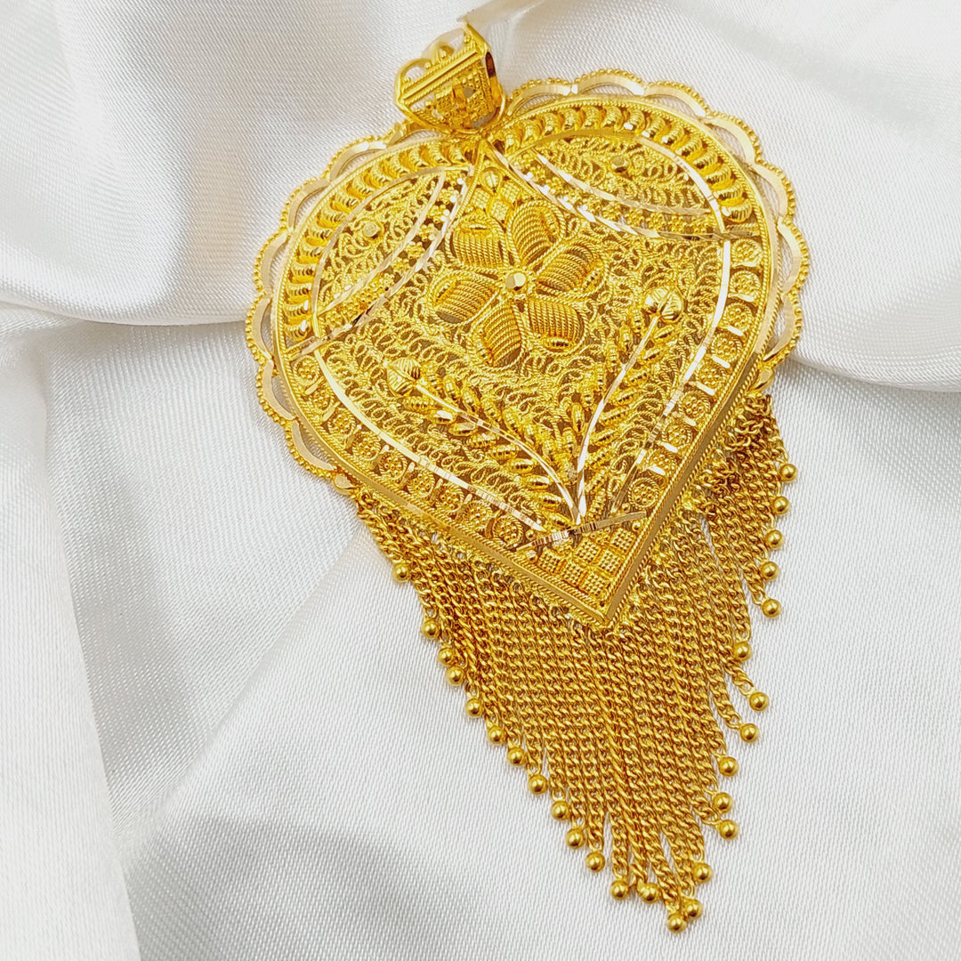 21K Gold Deluxe Indian Pendant by Saeed Jewelry - Image 5