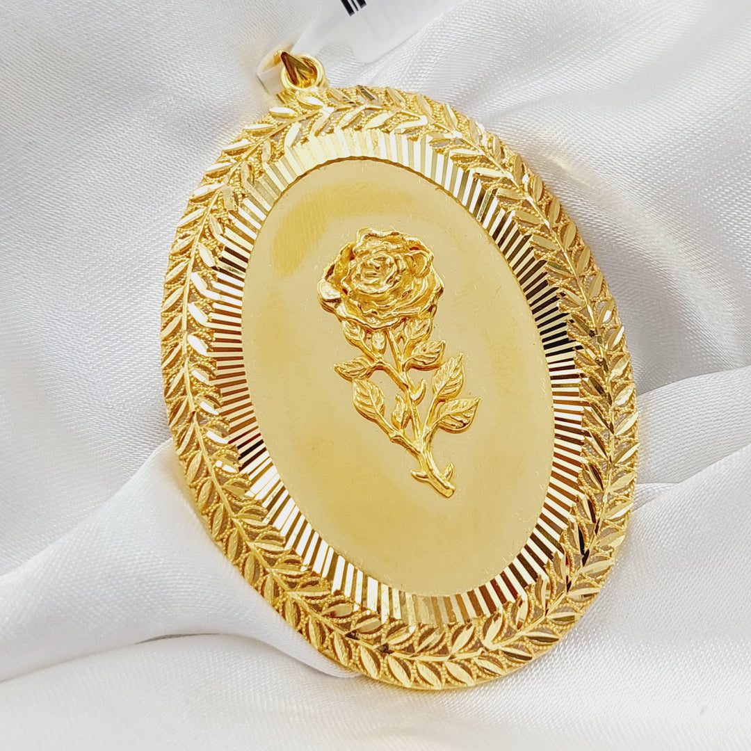 21K Gold Deluxe Ounce Pendant by Saeed Jewelry - Image 5