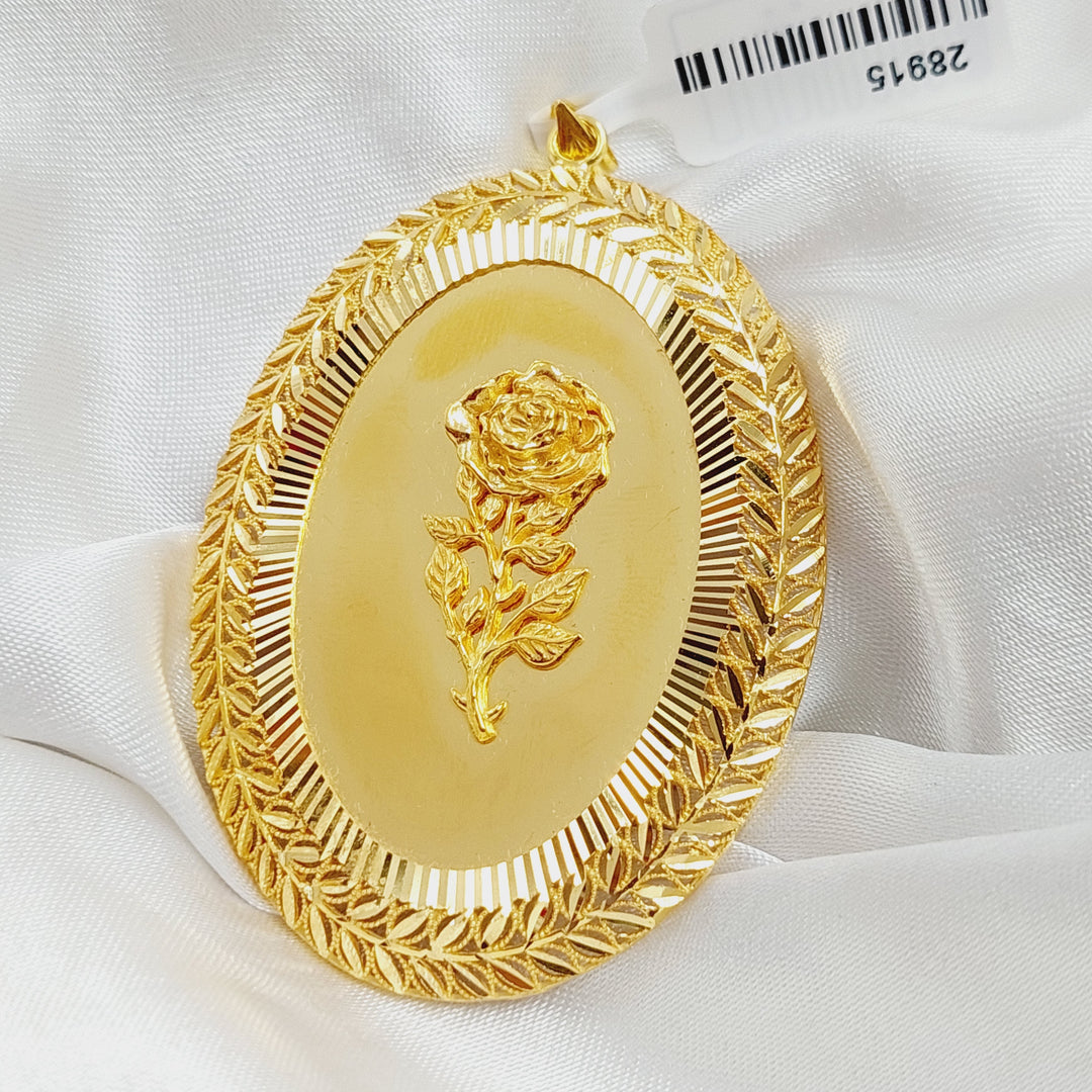 21K Gold Deluxe Ounce Pendant by Saeed Jewelry - Image 4