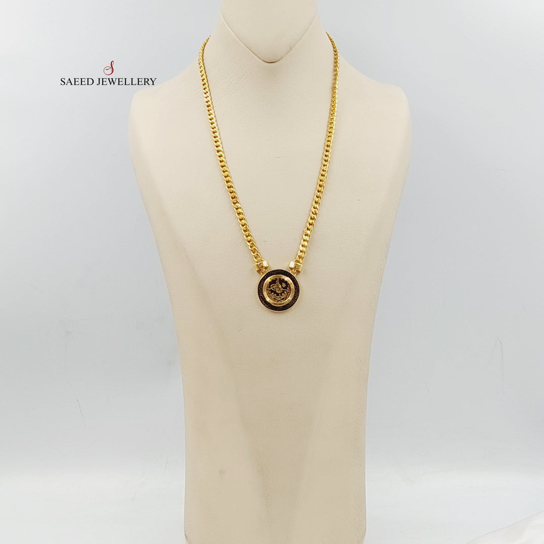 21K Gold Enameled Rashadi Necklace by Saeed Jewelry - Image 4