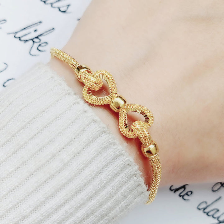 21K Gold Fancy Bracelet by Saeed Jewelry - Image 2