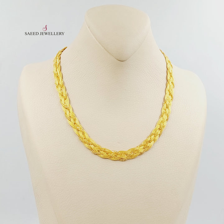 21K Gold Fancy Necklace by Saeed Jewelry - Image 3